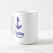 Mug Conception nautique d'ancre de voilier capitaine (Devant gauche)