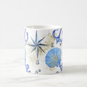 Mug Conception nautique d'aquarelle avec la poussière (Centre)