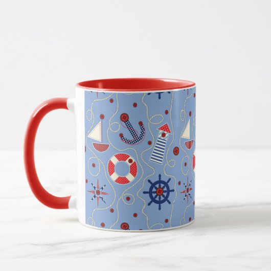 Mug Conception nautique de patchwork (Gauche)