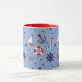 Mug Conception nautique de patchwork (Centre)