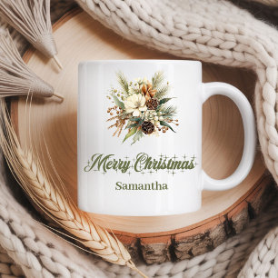 Mug Conception neutre terreuse classique nom personnal