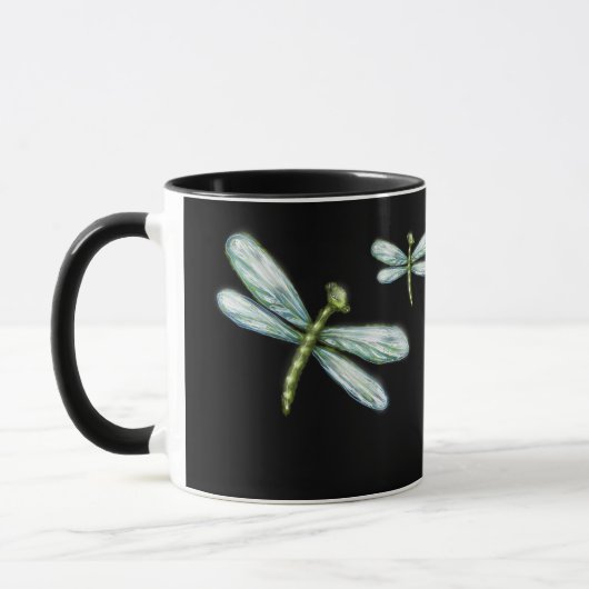 Mug Conception noire de libellule (Gauche)