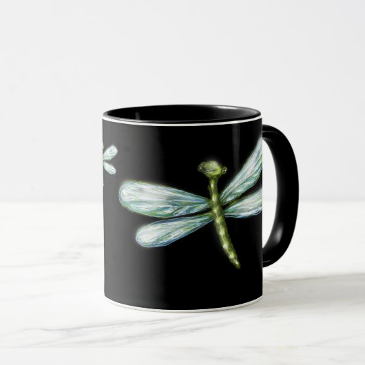Mug Conception noire de libellule (Devant droit)