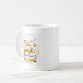 Mug Conception or en 25e anniversaire de mariage (Devant gauche)