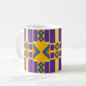 Mug Conception Orange et Violet Abstraite avec Diamant (Devant gauche)