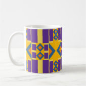 Mug Conception Orange et Violet Abstraite avec Diamant (Gauche)