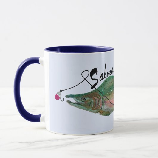 Mug Conception originale de tueur saumoné rose (Gauche)