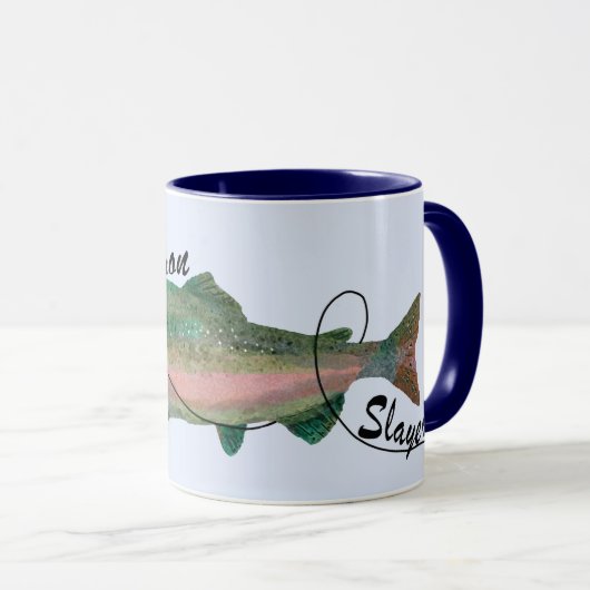 Mug Conception originale de tueur saumoné rose (Devant droit)