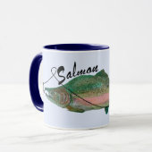 Mug Conception originale de tueur saumoné rose (Devant gauche)