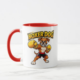 Mug Conception Originale Drôle de Boxe Boxeur Chien