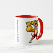 Mug Conception Originale Drôle de Boxe Boxeur Chien (Devant droit)
