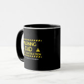 Mug Conception Papa en Construction Avertissement (Devant gauche)