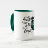 Mug Conception Papillon avec Citation Empowering sur l (Devant gauche)