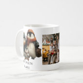 Mug Conception personnalisée de famille de manchots d' (Devant gauche)
