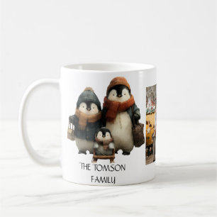 Mug Conception personnalisée de famille de manchots d'