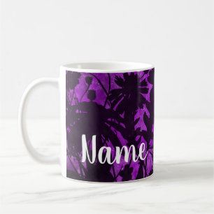 Mug Conception personnalisée de fleurs violettes Café