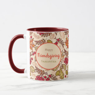 Mug Conception personnalisée de Friendsgiving avec feu