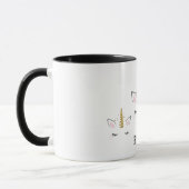 Mug Conception personnalisée de licorne avec paillette (Gauche)
