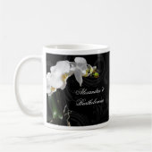 Mug Conception personnalisée de l'orchidée noire et bl (Gauche)