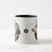 Mug Conception personnalisée de loup de forêt (Centre)