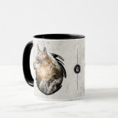 Mug Conception personnalisée de loup de forêt (Devant gauche)