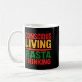 Mug Conception Rasta, Vie Consciente, Citation Motivat (Gauche)