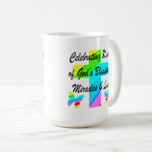 MUG CONCEPTION RELIGIEUSE PERSONNALISÉE POUR LE 80E AN (Devant droit)