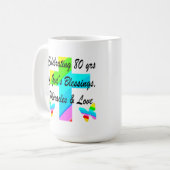 MUG CONCEPTION RELIGIEUSE PERSONNALISÉE POUR LE 80E AN (Devant gauche)