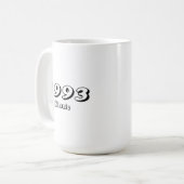 Mug Conception Rétro Classique Vintage 1993 (Devant gauche)