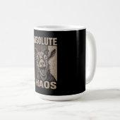 Mug Conception rétro drôle de chèvre hurlante de chaos (Devant droit)