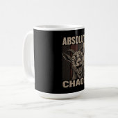 Mug Conception rétro drôle de chèvre hurlante de chaos (Devant gauche)