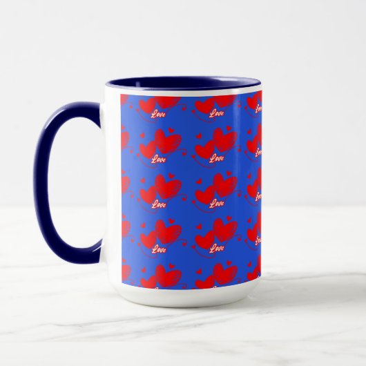 Mug Conception romantique d'amour et de cœur (Gauche)