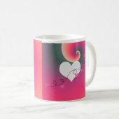 Mug Conception Romantique des Cordes du Cœur (Devant droit)