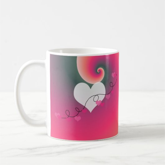 Mug Conception Romantique des Cordes du Cœur (Gauche)