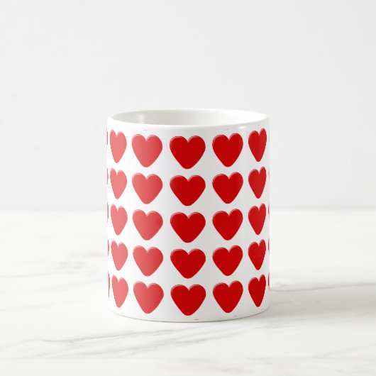 Mug Conception rouge de coeurs (Centre)
