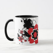 Mug Conception rouge de Sakura de fleurs de cerisier (Gauche)