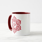 Mug Conception rouge florale d'Aum (Devant gauche)