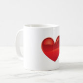 Mug Conception rouge simple 02 de coeur (Devant gauche)