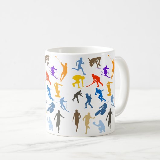Mug Conception Silhouette À Thème Multisport (Devant droit)
