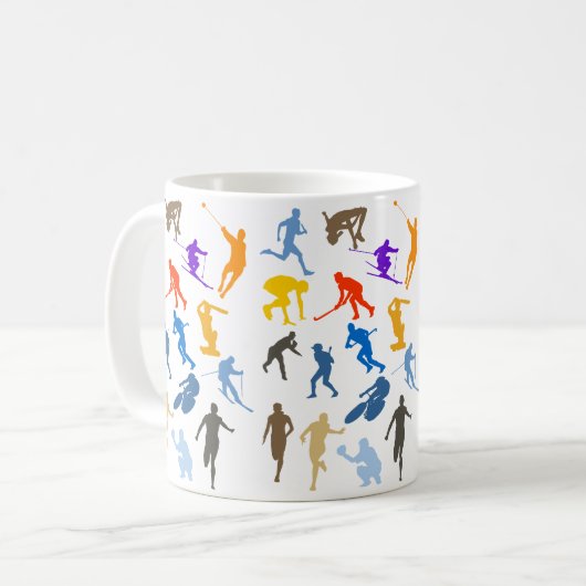 Mug Conception Silhouette À Thème Multisport (Devant gauche)