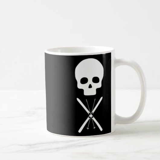 Mug Conception Simple Crâne Clic Look Pour Ski De Fond (Droite)