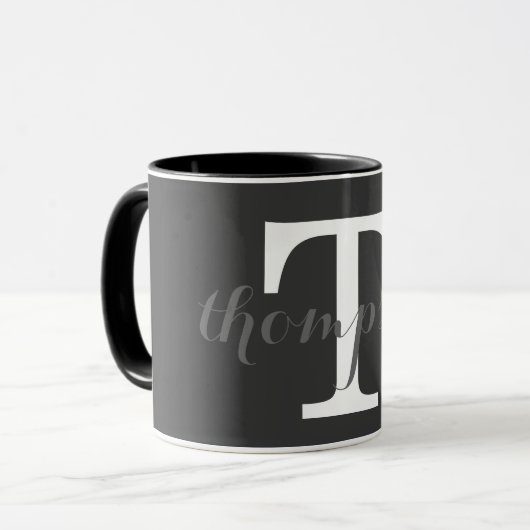 Mug Conception simple de monogramme (Devant gauche)