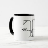 Mug Conception simple de monogramme (Devant gauche)