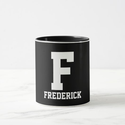 Mug Conception simple de monogramme (Centre)