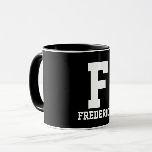 Mug Conception simple de monogramme (Devant gauche)