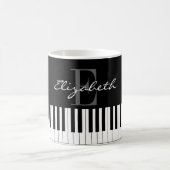 Mug Conception simple de monogramme de piano (Centre)