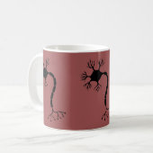 Mug Conception simple de neurone noir (Devant gauche)