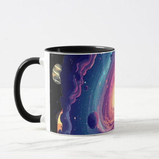 Mug Conception spatiale de la boue de café cosmique (Gauche)