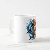 Mug Conception Splash de Requin Féroce – Océan Bleu &  (Devant gauche)