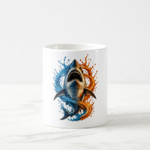 Mug Conception Splash de Requin Féroce – Océan Bleu &